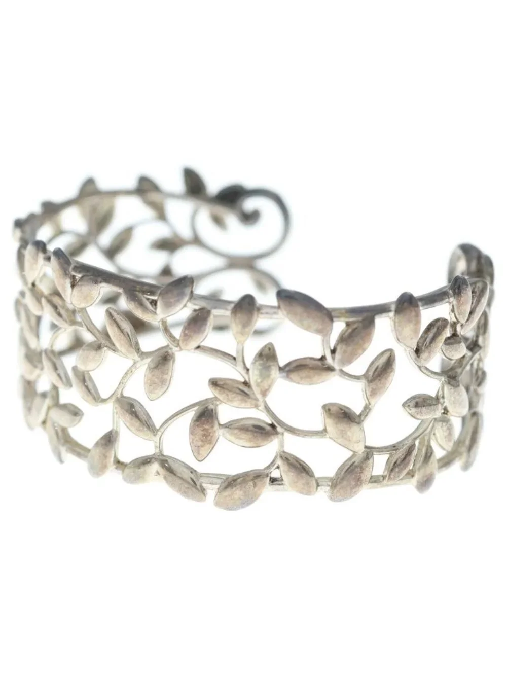 Tiffany & Co Paloma Picasso Olive Leaf Calf Bracelet Bangle Silver